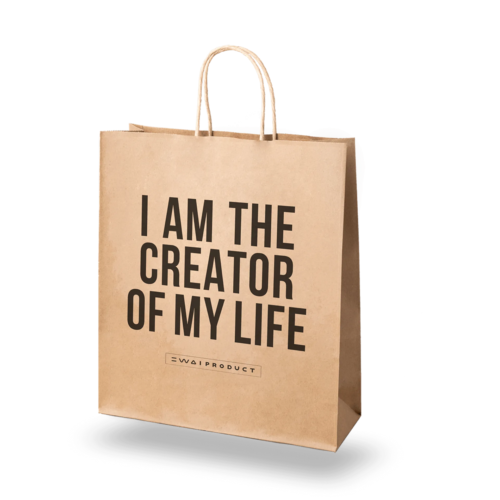 Пакет крафтовый (большой) - I am the creator of my life