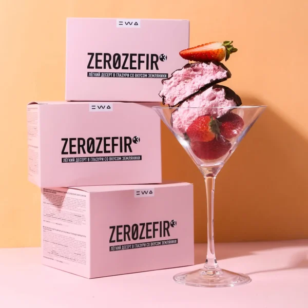 ZEROZEFIR STRAWBERRY — Зефирный десерт в глазури со вкусом земляники