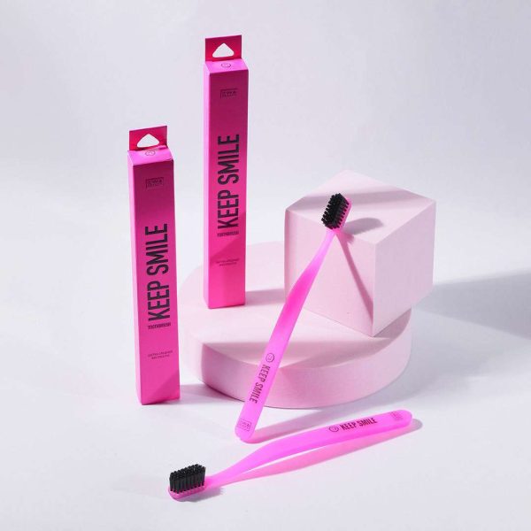 KEEP SMILE BRUSH PINK - Зубная щетка для взрослых средней жесткости