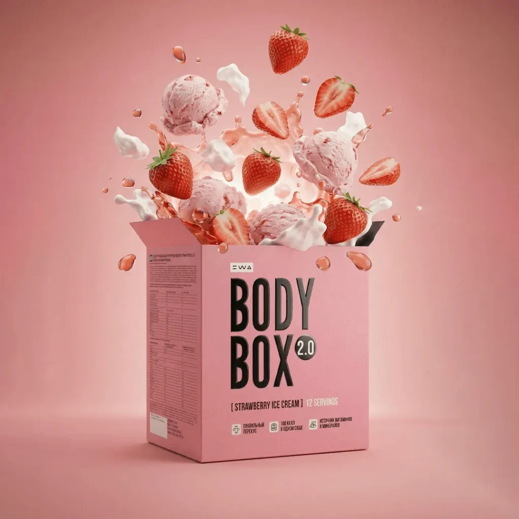 BODYBOX 2.0 STRAWBERRY ICE CREAM - Коктейль BODYBOX со вкусом клубничного мороженого.