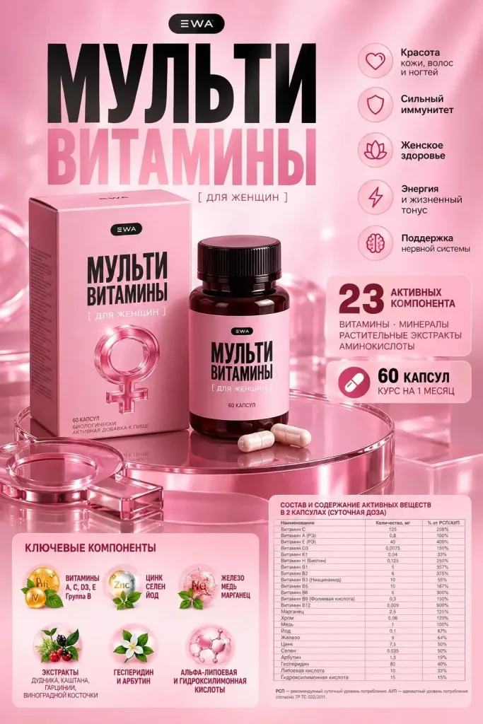 МУЛЬТИВИТАМИНЫ ДЛЯ ЖЕНЩИН