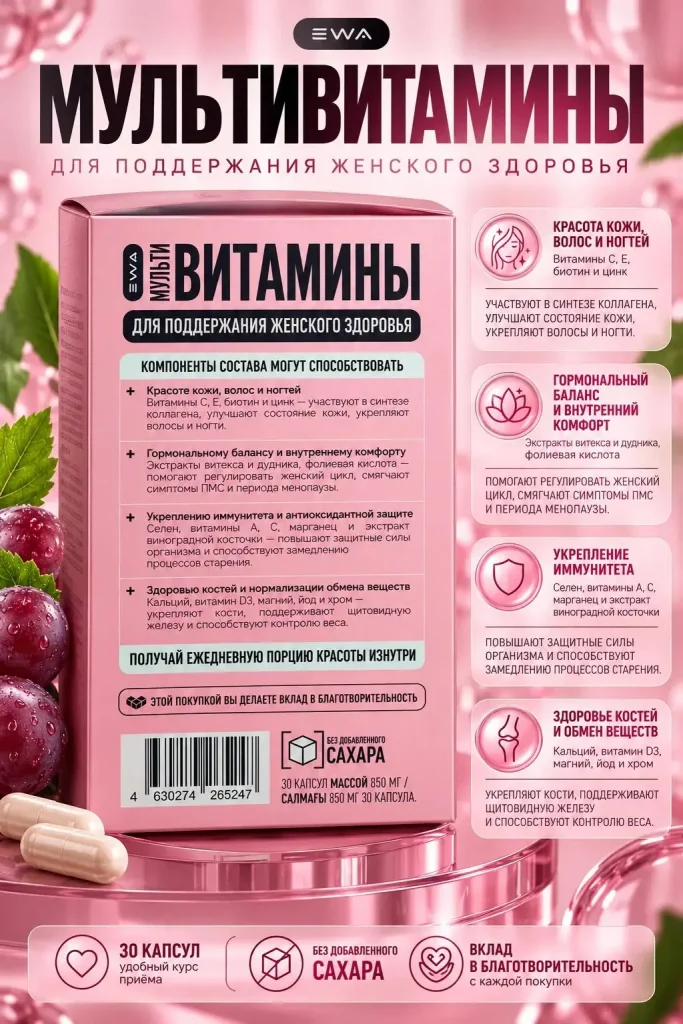 МУЛЬТИВИТАМИНЫ ДЛЯ ЖЕНЩИН